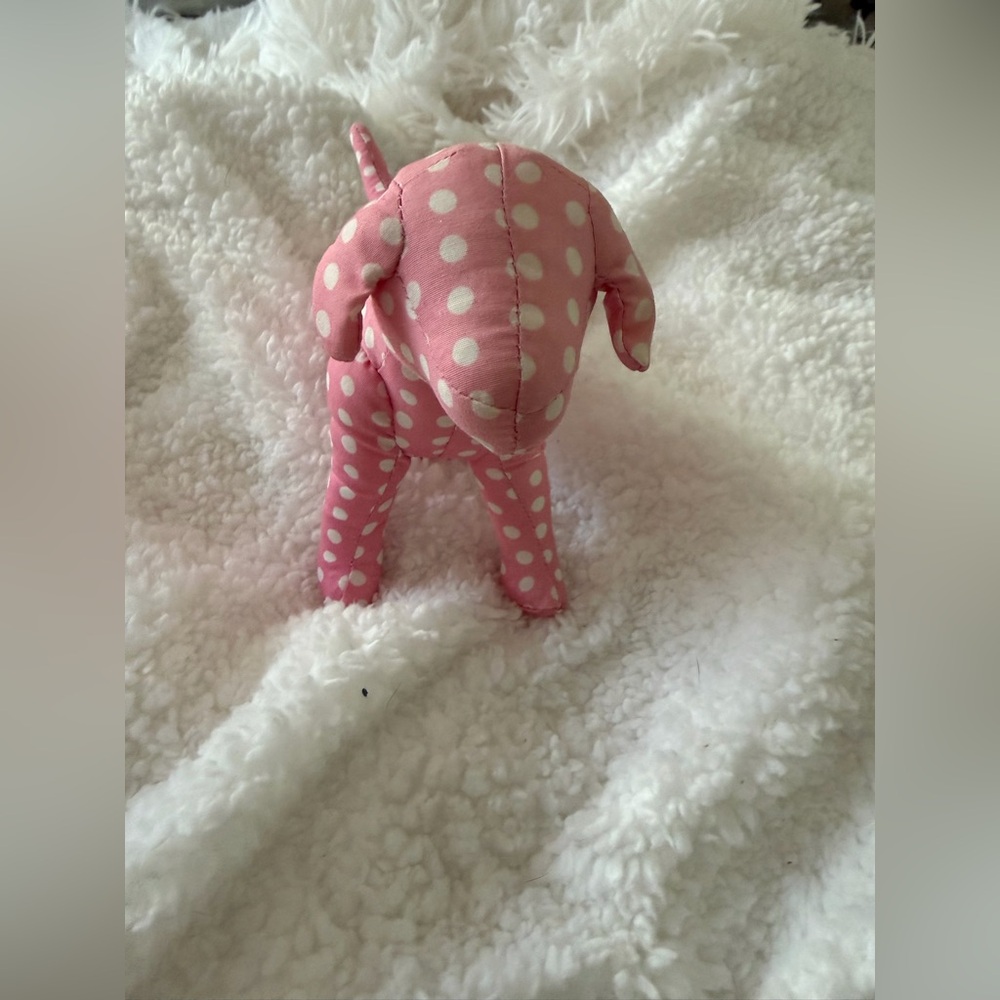 PINK Victoria's Secret Pink Polka Dot Dog Plush